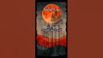 القرآن الكريم - سورة المائدة - سعد الغامدي