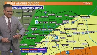 DFW Weather: Slight chance of severe weather Monday