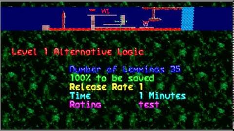 Lemmings Plus remake level: Alternative Logic