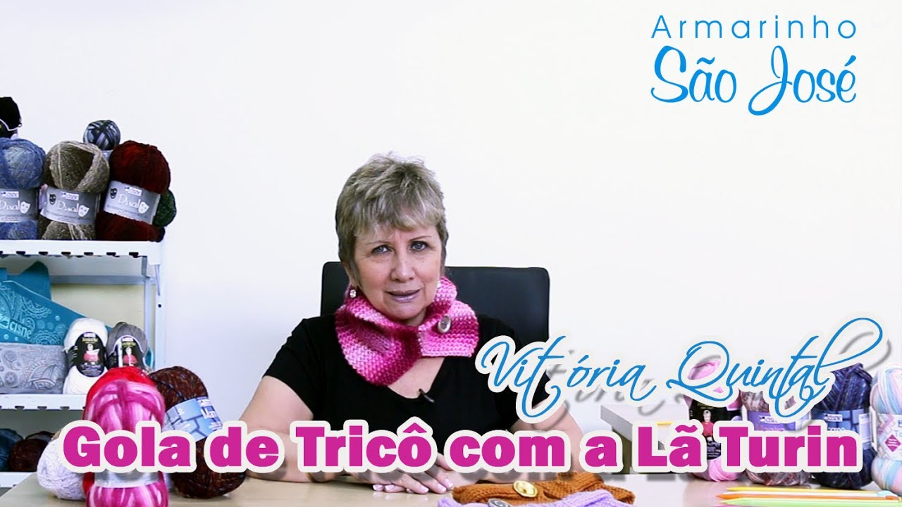 Vitória Quintal ensina Gola de Tricô com a Lã Cisne Turin no Armarinho São José