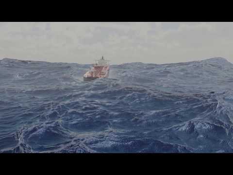 blender amazing 3d scene simulation detailed realistic ship on an ocean