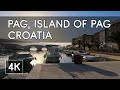 Walking tour town of pag island of pag croatia  4k uvirtual travel