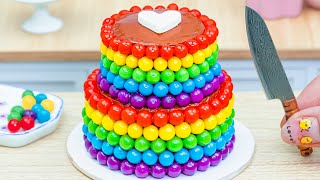 Beautiful Miniature Colorful Cake 🌈 Miniature Rainbow Chocolate Cake Decorating Ideas | Lotus Cakes