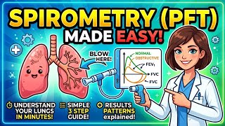Spirometry (PFTs) Made Easy 🫁 (AMC/USMLE)• PFTs Explained (With Mnemonics)(FEV1 & FVC),mastering PFT