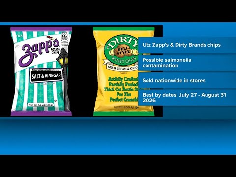 Zapp's and Dirty potato chips recalled over salmonella concerns