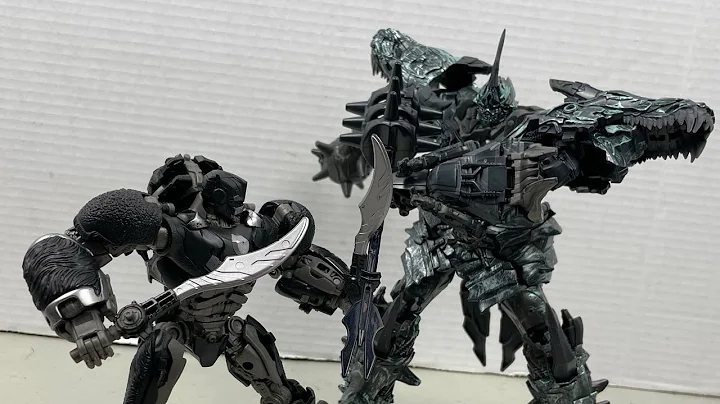 Transformers Stop Motion: Optimus Primal vs Grimlock