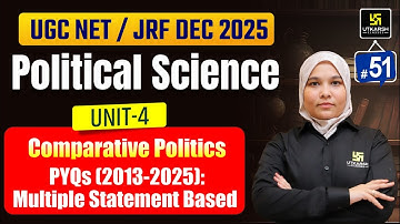 UGC NET JRF Dec 2025 | Comparative Politics PYQs | Utkarsh UGC NET JRF | Bushra Ma