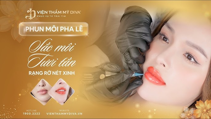 phun môi pha lê tại viện thẩm mỹ diva