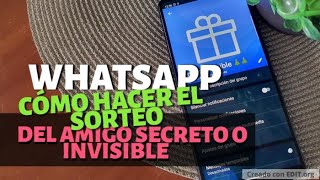 WhatsApp | Cómo hacer el SORTEO del AMIGO INVISIBLE o SECRETO HOY screenshot 5