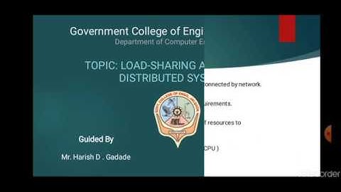 Resource Management: Load Sharing Approach