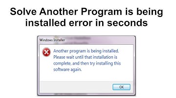 Fix Another Program is being installed error - TwinklePC