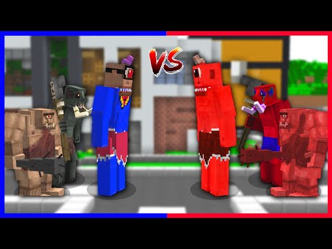 SÜPER TEPEGÖZ ÇETESİ VS KÖTÜ İKİZ ÇETESİ! 😱 - Minecraft