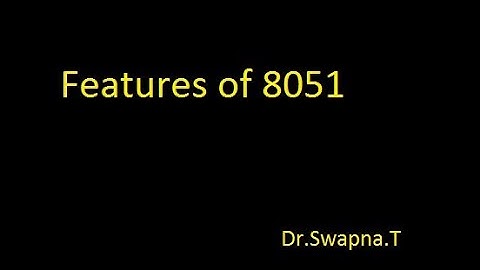 features of 8051