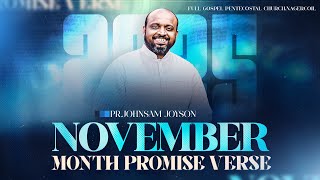 NOVEMBER'25 PROMISE WORD | PR.JOHNSAM JOYSON | PR.DAVIDSAM JOYSON | FGPC NAGERCOIL