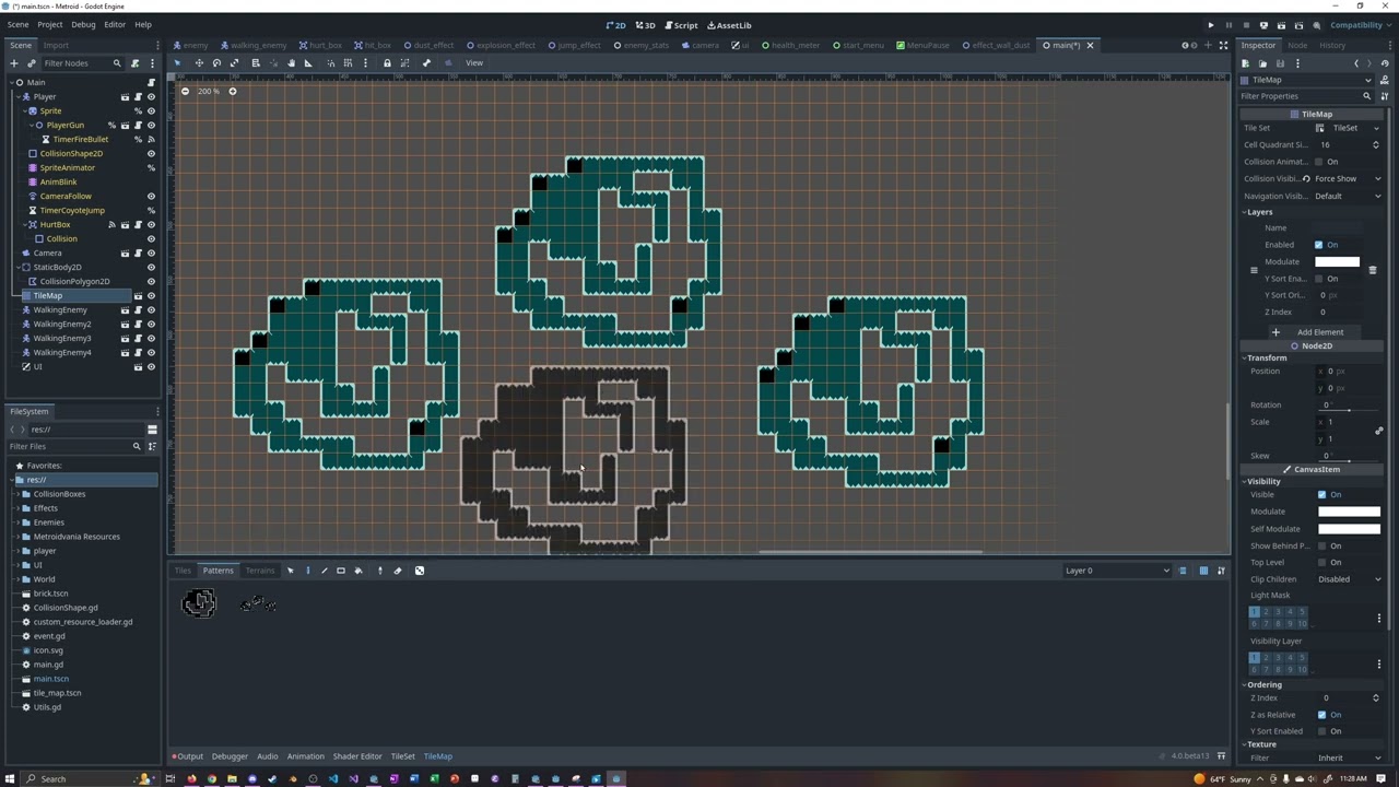 Godot 4 Tilemap Copy/Paste Tiles and using Patterns