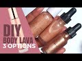 DIY Fenty Beauty Body Lava Dupe | 3 Body Luminizer Highlighters: Aloe Vera, Oil & Body Lotion