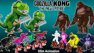 GODZILLA & KONG Rescue GIANT DINOSAURS REXY JURASSIC - Funny Dinosaur Cartoon for Families