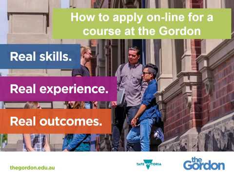 How to apply online for a course at The Gordon