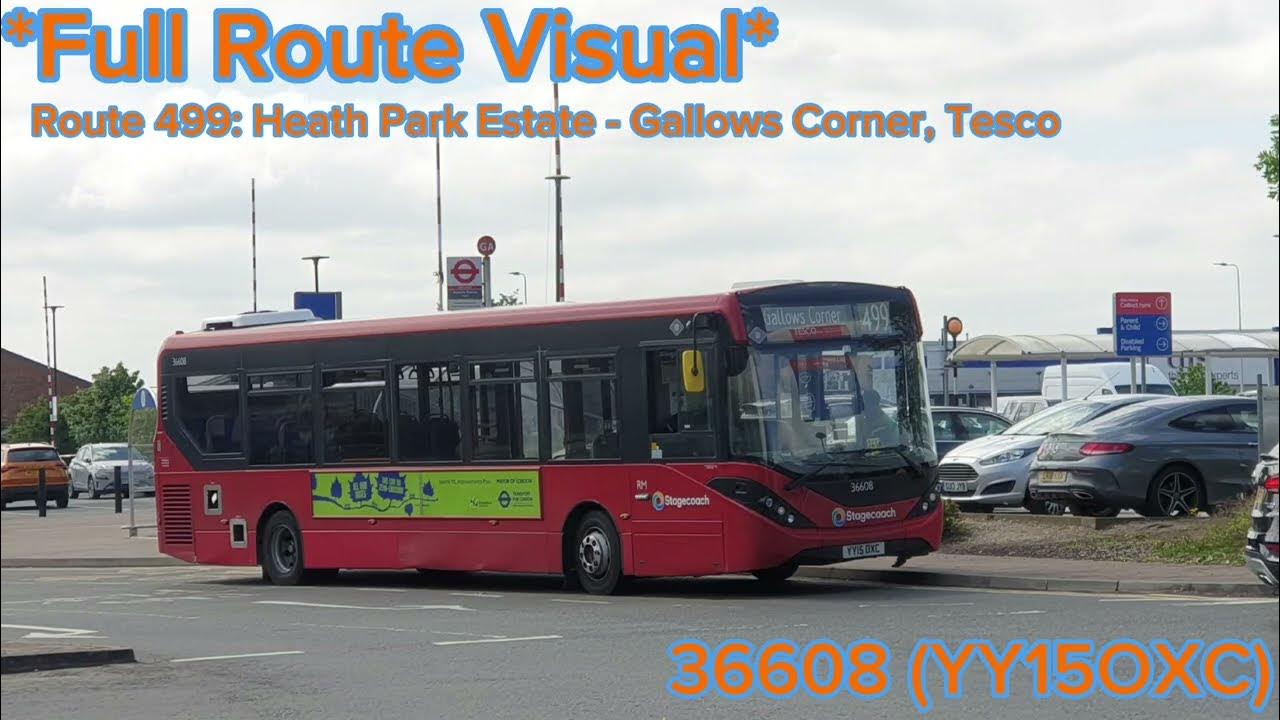 *Full Route Visual* Route 499 Heath Park Estate Gallows Corner