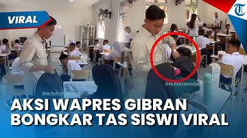 VIRAL! AKSI WAPRES GIBRAN Bongkar Isi Tas Siswi di Dali Serdang Dikecam, Begini Faktanya