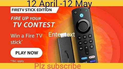 Amazon Fire Tv Edition Fire tv contest quiz answers today Amazon quiz today 05 may 22