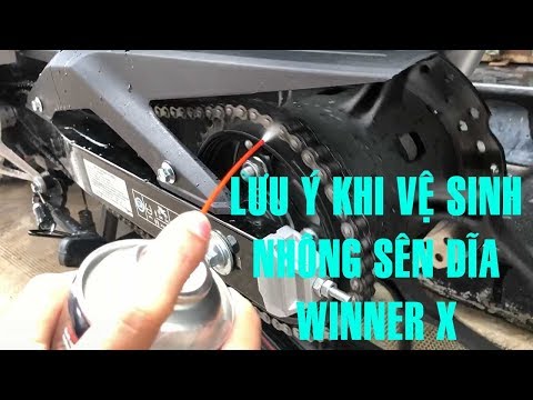 Video Lưu ý khi vệ sinh nhông sên dĩa Winner X - youtube