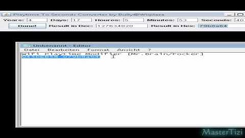 Playtime To Seconds Converter Program by [Bully@Wiiplaza]