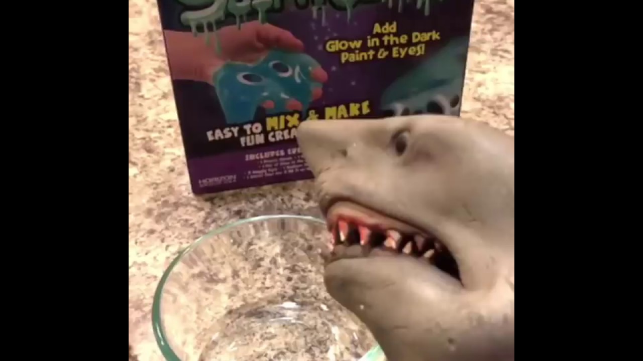 SHARK PUPPET MAKES ALIEN!! - YouTube