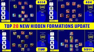 Top 20 Hidden Formations Update In eFootball 2023 Mobile || 4-2-4 Formation Available ?!