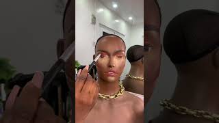 Mannequin step to step tutorial  #woc tried out makeup on a dummy!😯#shortvideo #mannequinchallenge