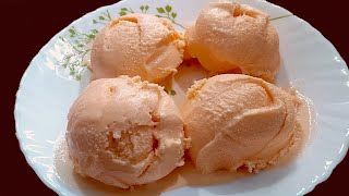 Orange Milk Ice Cream Recipe | No Ice Cream Machine | Milk Ice cream With fresh orange juice