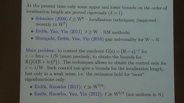 Local eigenvalue statistics of random band matrices - Tatyana Shcherbina