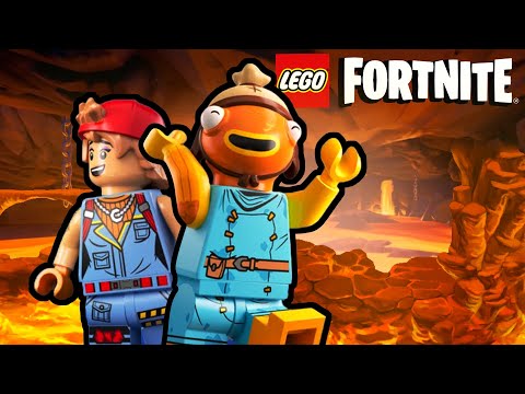 видео: Лавовые раскопки и первый полет // Fortnite Lego #2