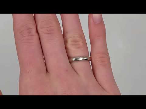 Обручка 14046 ширина 3 мм позолота Біле Золото розмір 18, видео 1