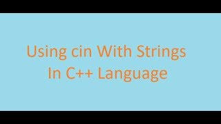 C++ Basics Course || 12#Using cin with strings (ARABIC)