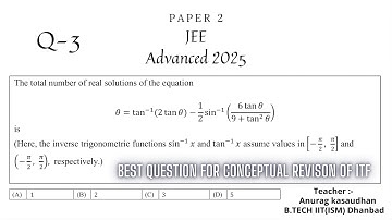 JEE Advanced 2025 Math Paper 2 (Q 3) solution | IIT JEE Maths | #jeeadvanced2025 #projecteducation