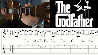 THE GODFATHER | DER PATE | NINO ROTA | Main Theme | Guitar Lesson | Sheet Music & TABs Resimi