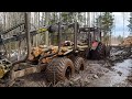 Last m3 in wet forest,logging with MTZ 952.3..(HD)