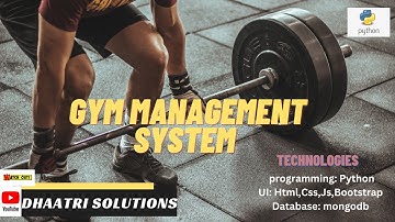 Gym Management System  | In English | python projects | English 2023