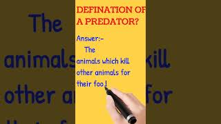 Definition of a Predator? /#shorts /#definition .