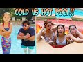 HOT VS COLD POOL!!  LAST TO LEAVE WINS!!