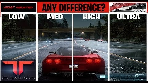 Need For Speed Most Wanted (2012) LOW VS MED VS HIGH VS ULTRA!(ON 512 MB VRAM GPU)
