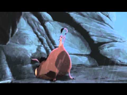 Timon and Pumbaa get chased by angry Lionesses and Timon scares them away with Pumbaas fart