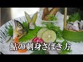 鮎の刺身、生食は危険！動画説明欄を絶対みてください。鮎の刺身のさばき方　せごし