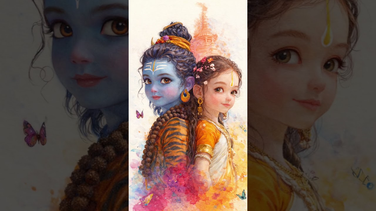 mahadev mata gori drawing 