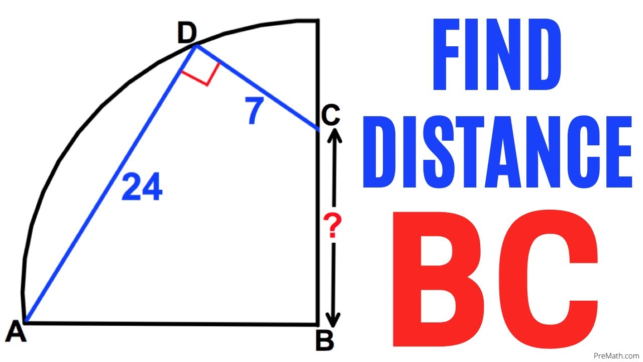 ⁣Looking for the Distance BC in this Quarter Circle? This step-by-step tutorial will help you get sta