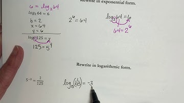 (1314) Section 4.2 Logarithmic Functions Part 1/3