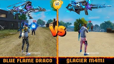 BLUE FLAME DRACO AK VS GLACIER NETHERWORLD M4A1 DAMAGE TEST FREE FIRE | SAMSUNG,A5,A6,A7,J5,J6,J7,S9