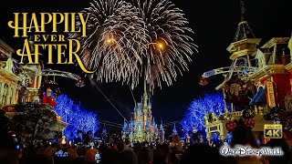 Happily Ever After Fireworks Main Street USA View Complete Show 4K Walt Disney World 2024 01 04