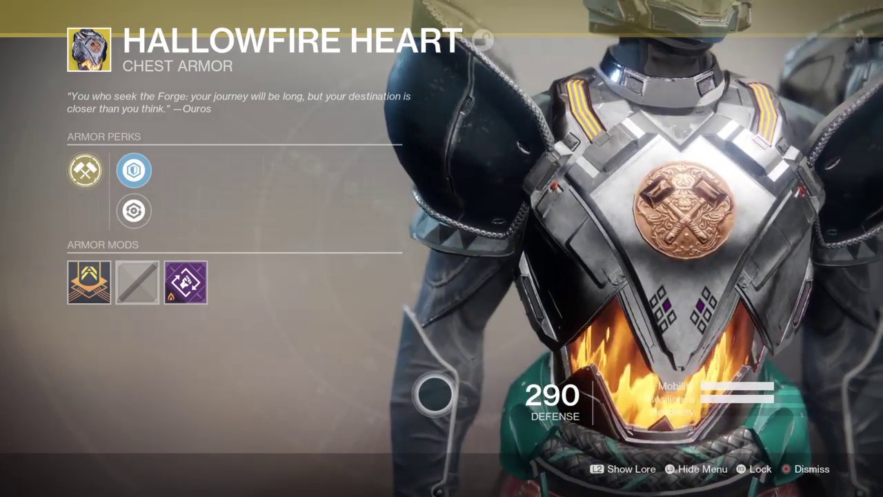 pix Hallowfire Heart destiny 2 hallowfire heart new exotic titan chest armor